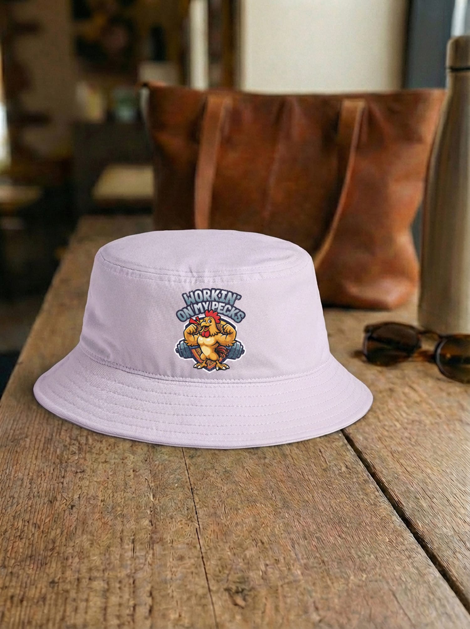 Workin On My Pecks Bucket Hat