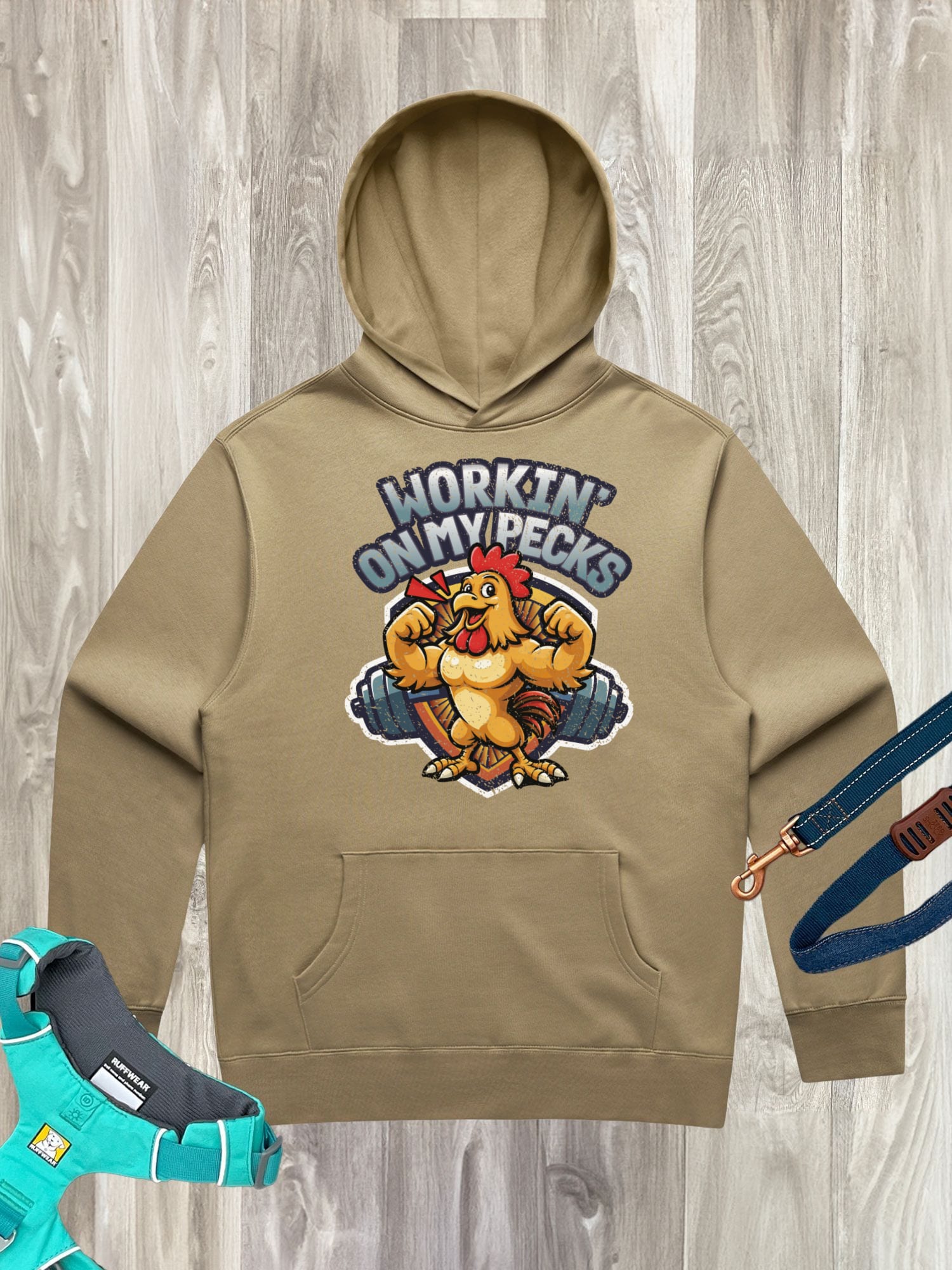 Workin On My Pecks Men's Comfort Hood