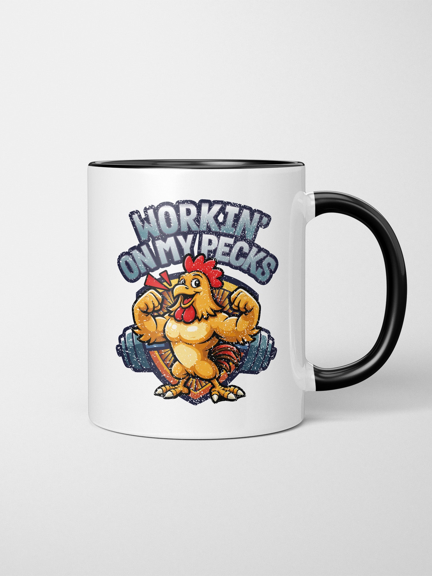 Workin On My Pecks Ceramic Mug