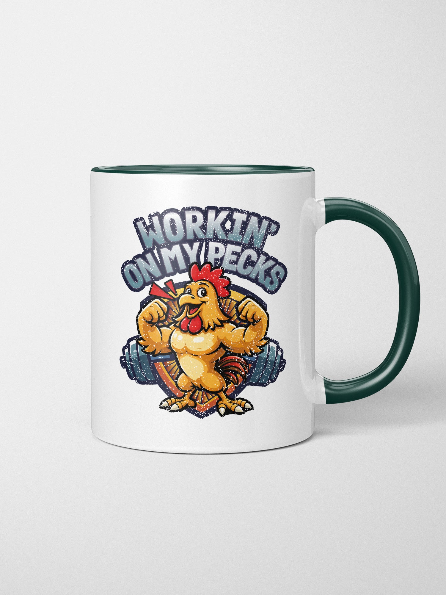 Workin On My Pecks Ceramic Mug