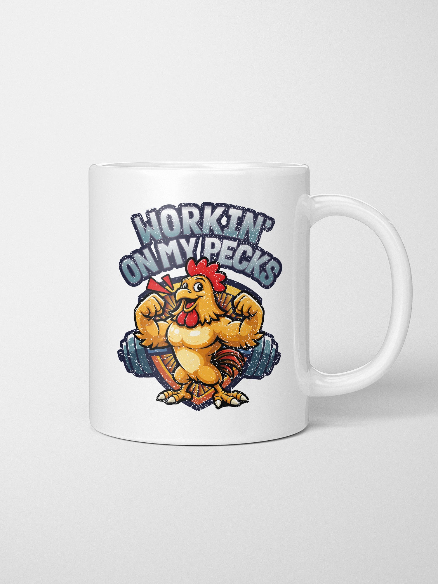 Workin On My Pecks Ceramic Mug