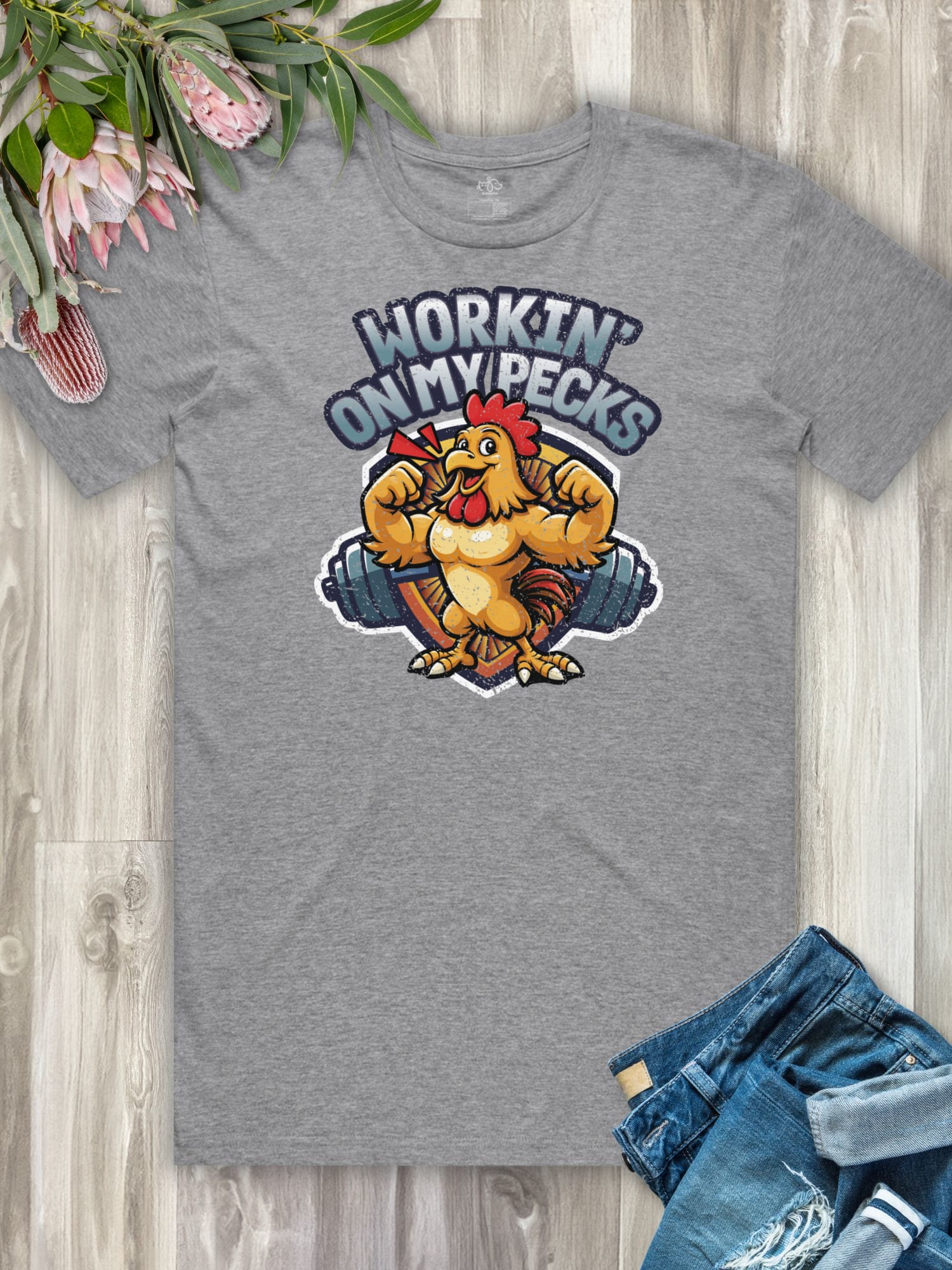 Workin On My Pecks Essential Unisex Tee