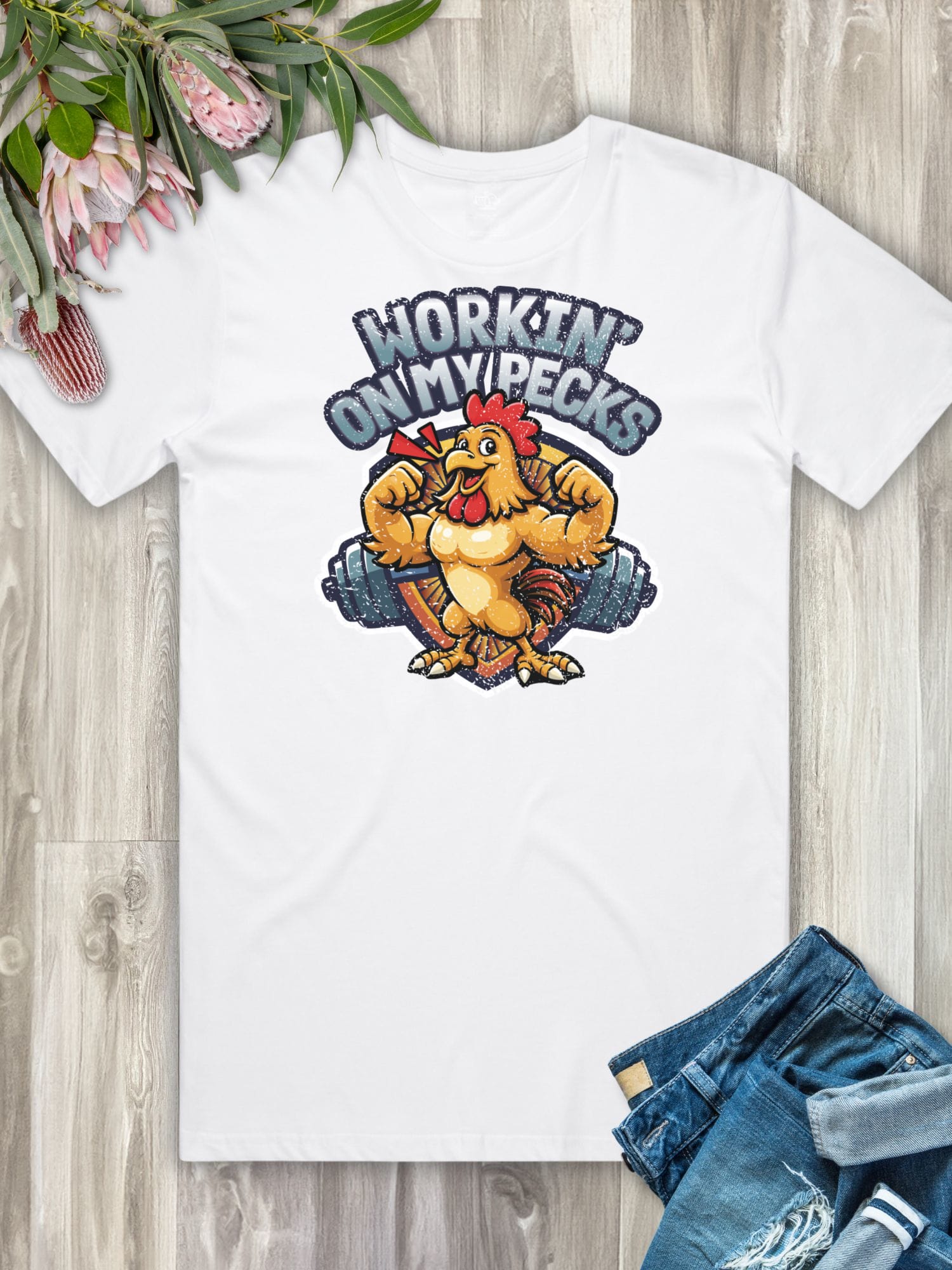 Workin On My Pecks Essential Unisex Tee