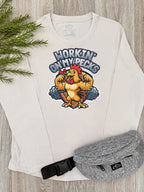 Workin On My Pecks Olivia Women's Long Sleeve Tee