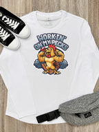 Workin On My Pecks Olivia Women's Long Sleeve Tee
