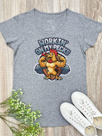 Workin On My Pecks Remi Women's Scoop Neck Tee