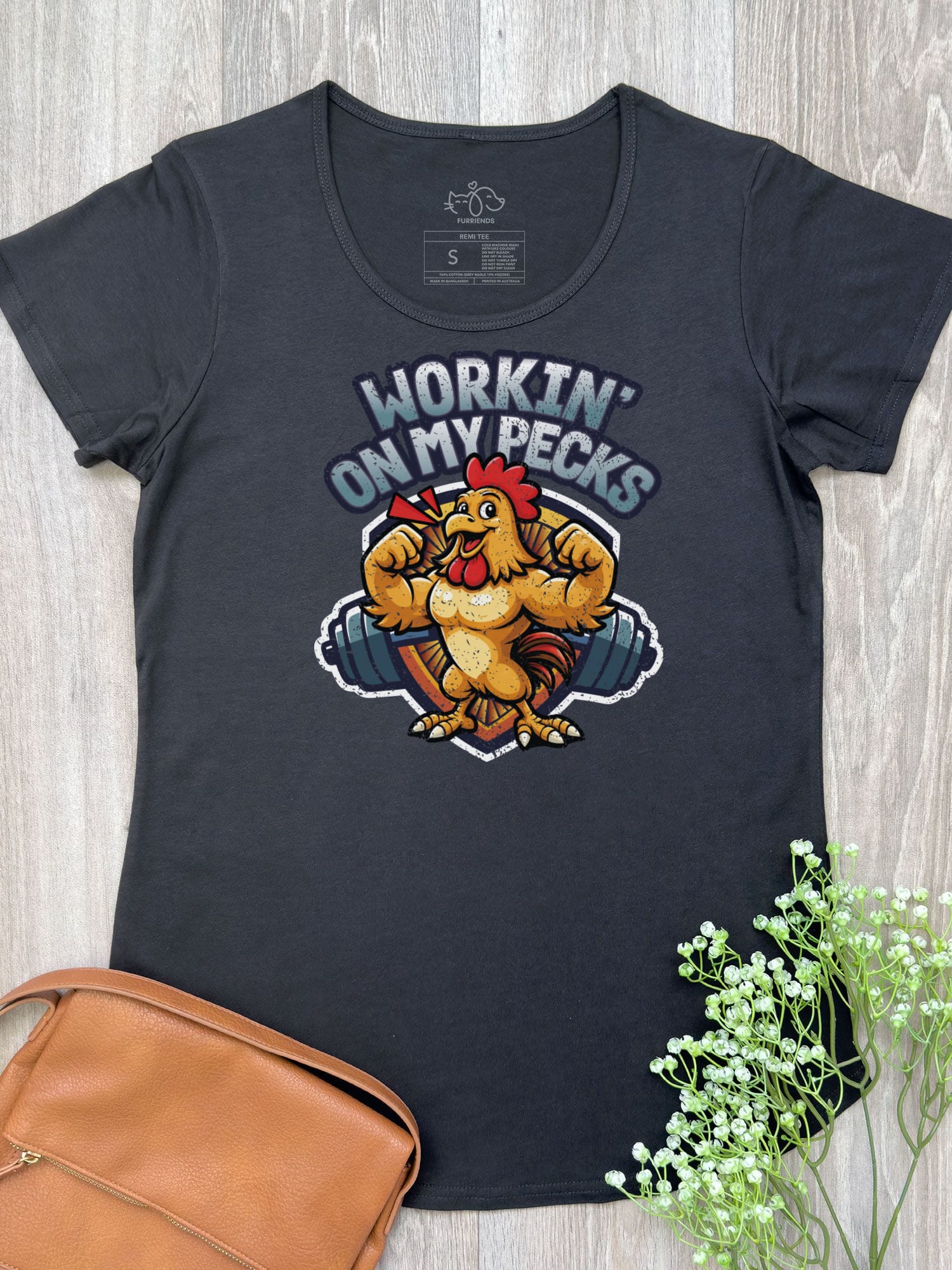 Workin On My Pecks Remi Women's Scoop Neck Tee