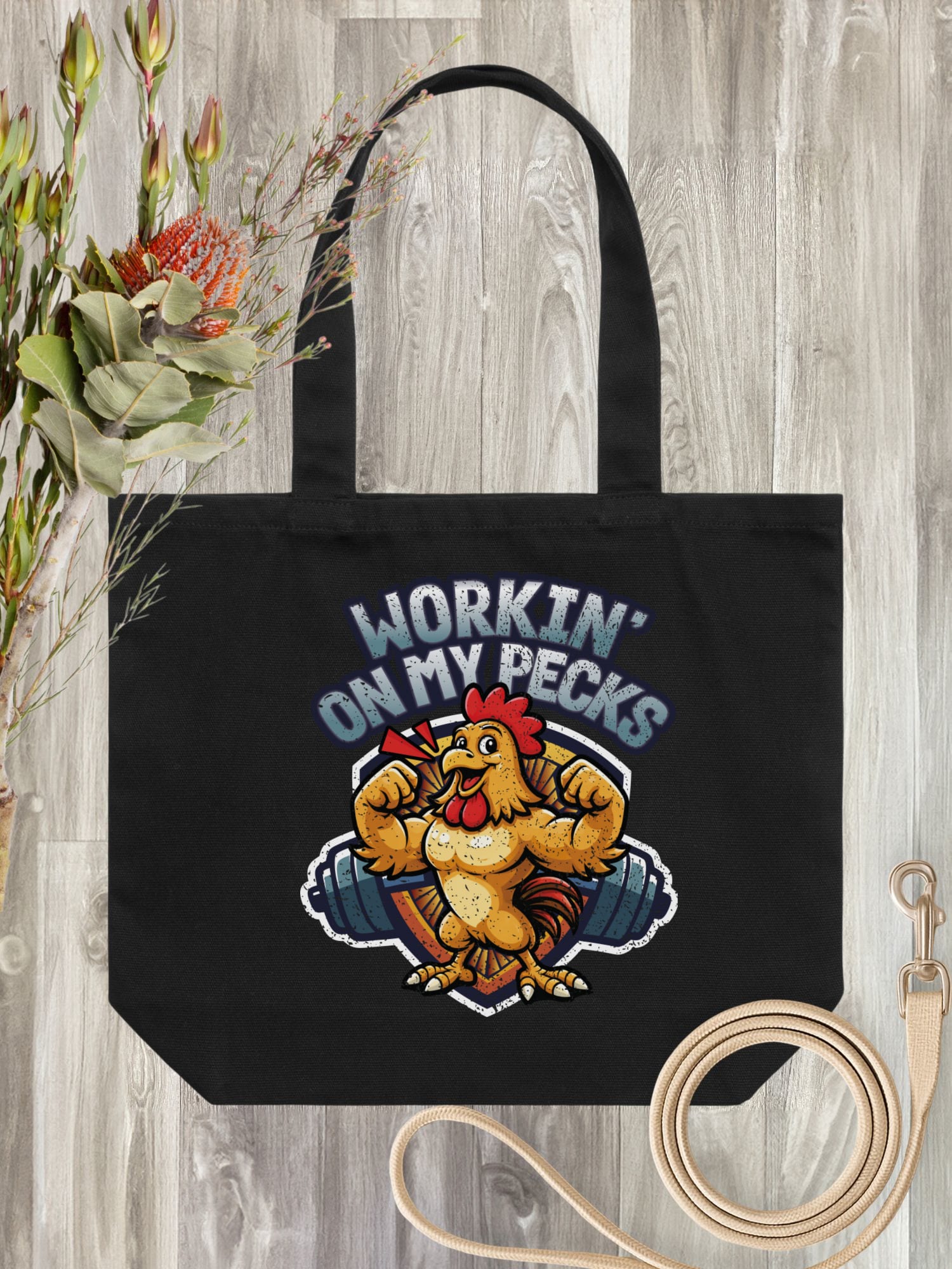 Workin On My Pecks Stella Tote