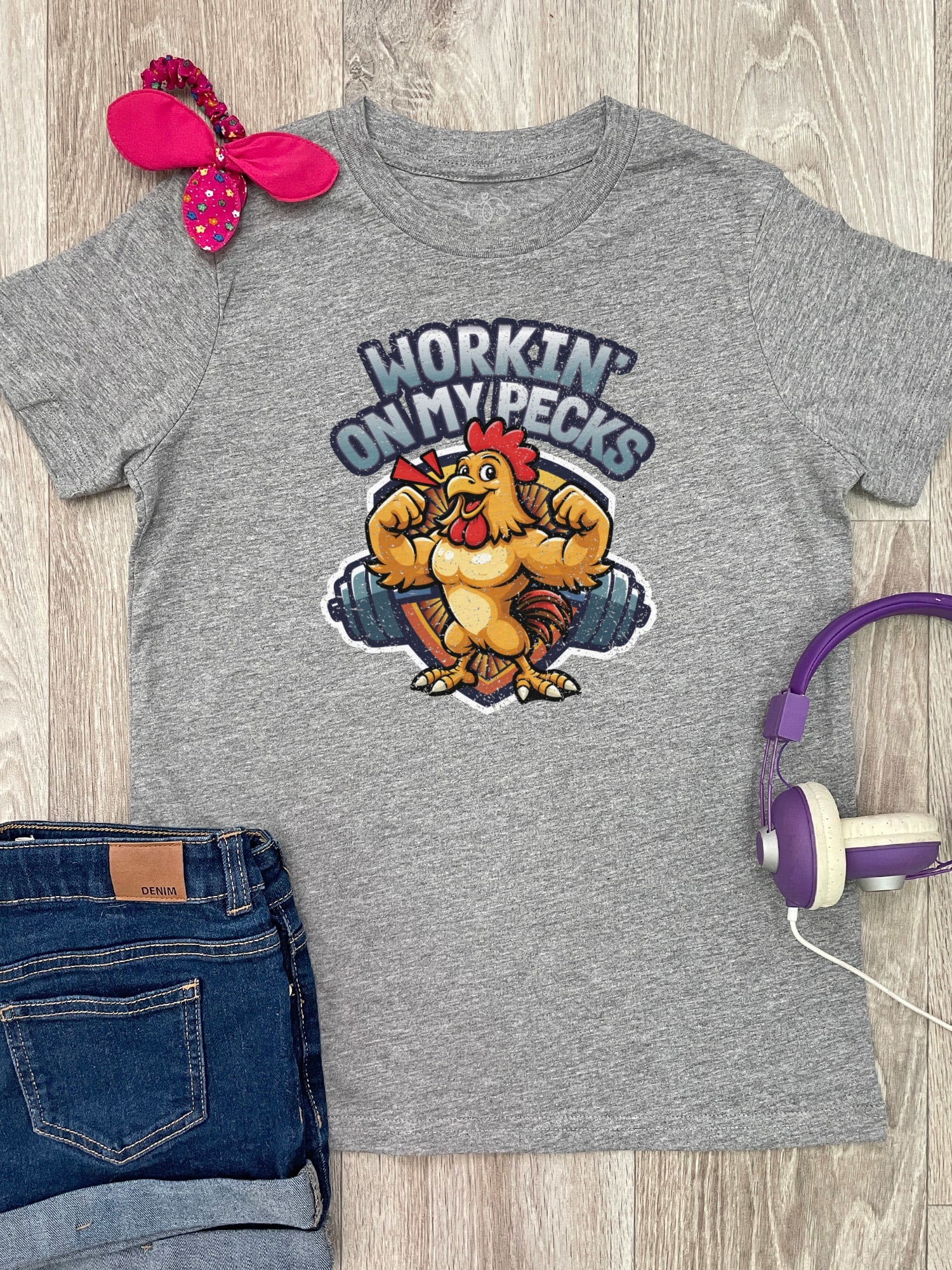 Workin On My Pecks Youth Tee