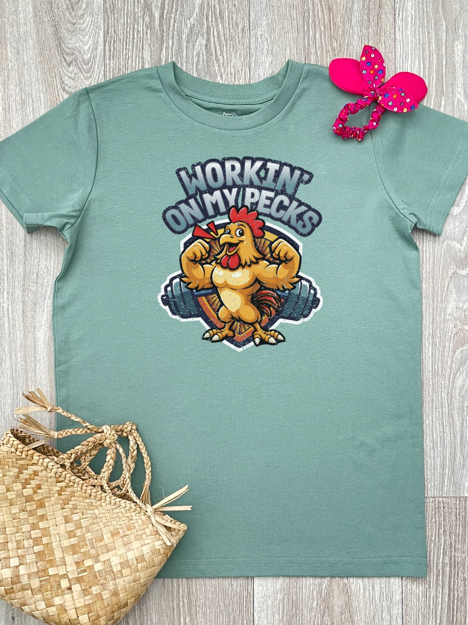 Workin On My Pecks Youth Tee