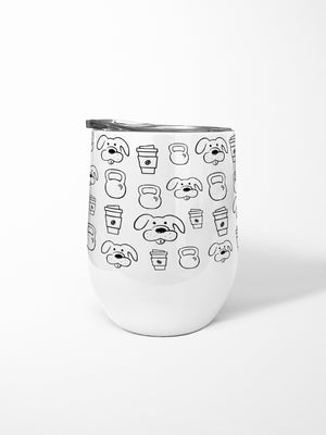 Canines, Coffee & Kettlebells Stainless Steel Insulated Tumbler