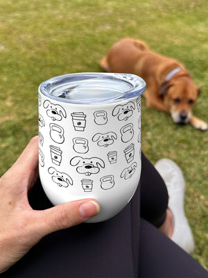 Canines, Coffee & Kettlebells Stainless Steel Insulated Tumbler