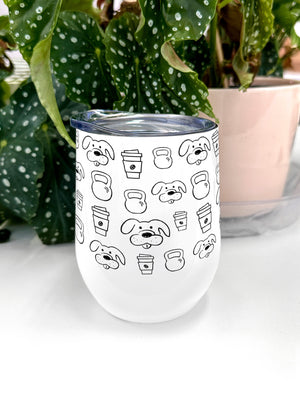 Canines, Coffee & Kettlebells Stainless Steel Insulated Tumbler