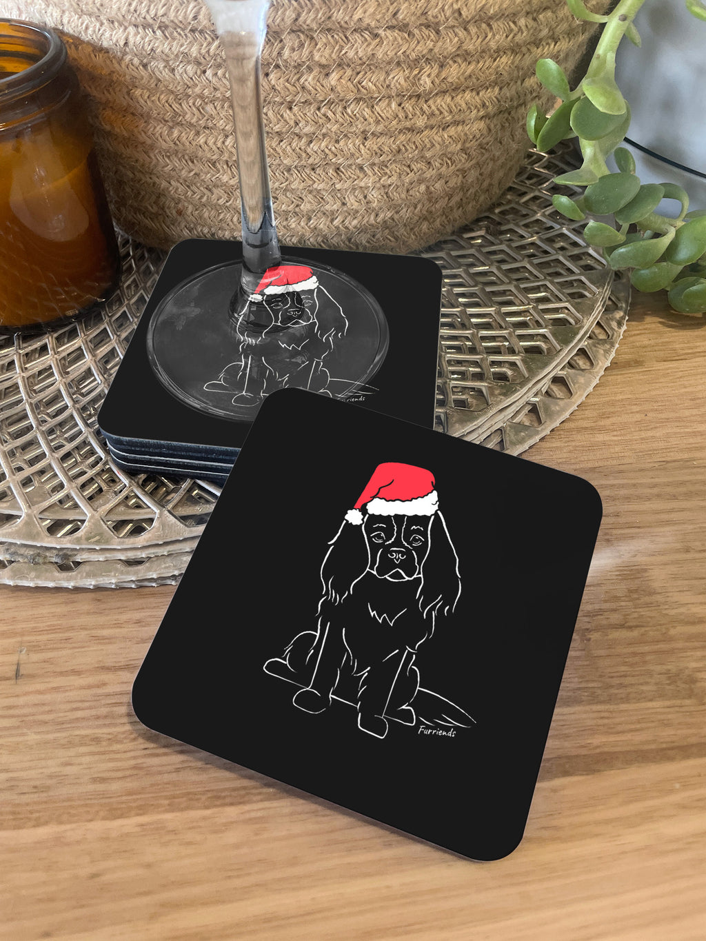 Cavalier King Charles Spaniel Christmas Edition Coaster
