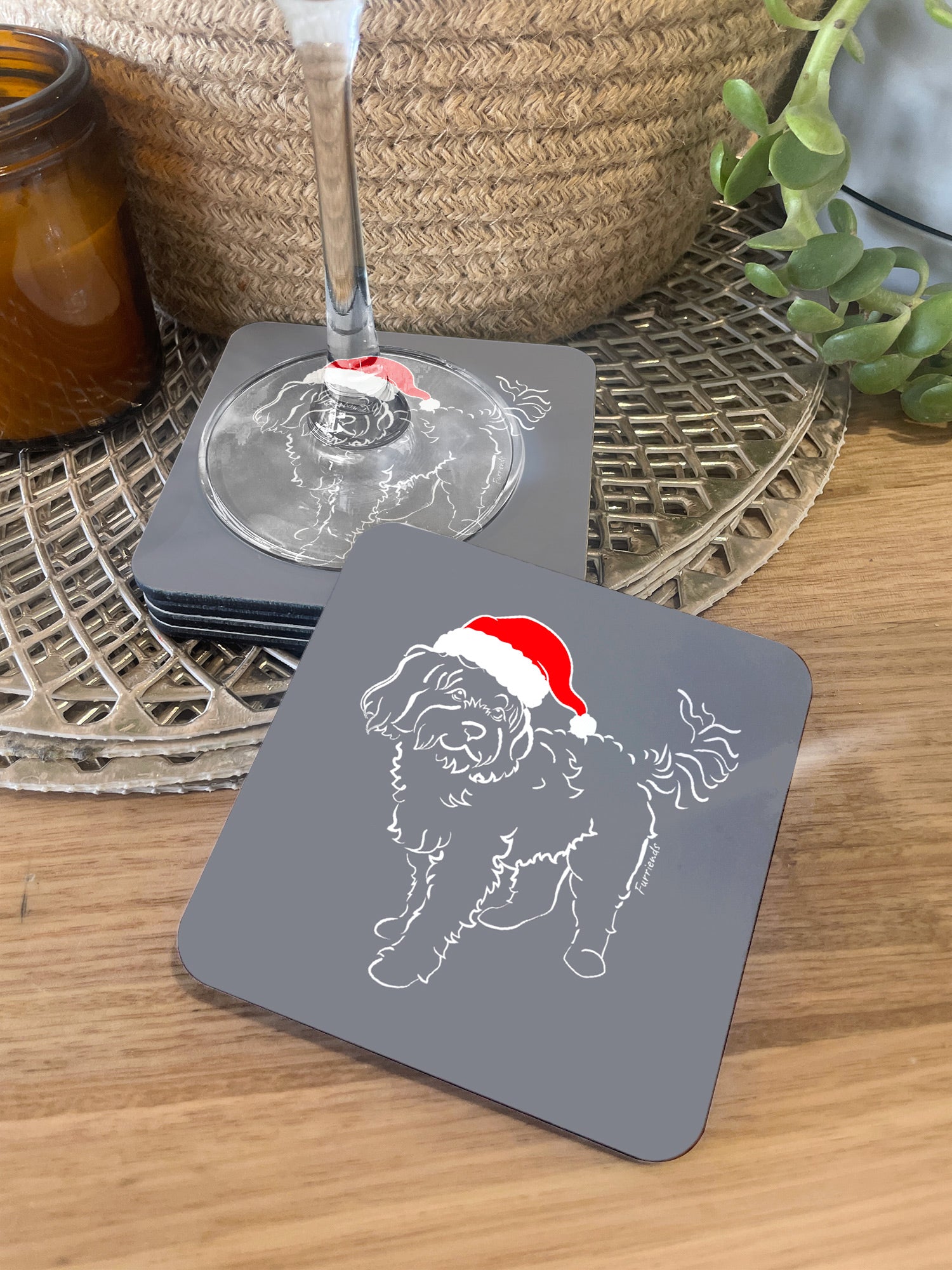 Cavoodle Christmas Edition Coaster