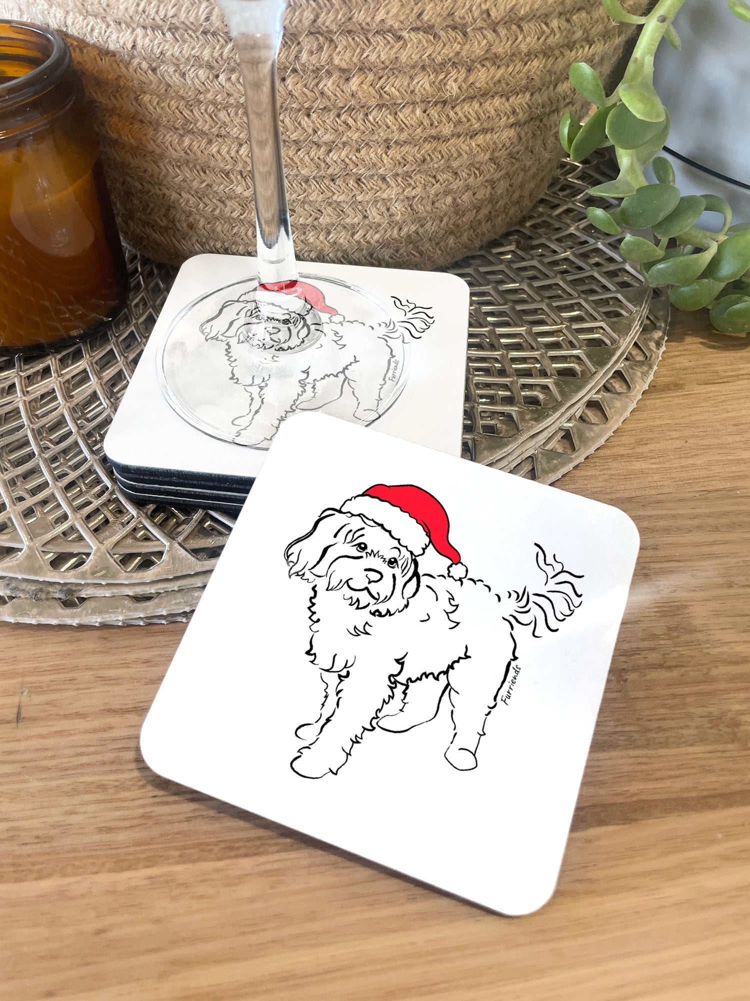 Cavoodle Christmas Edition Coaster