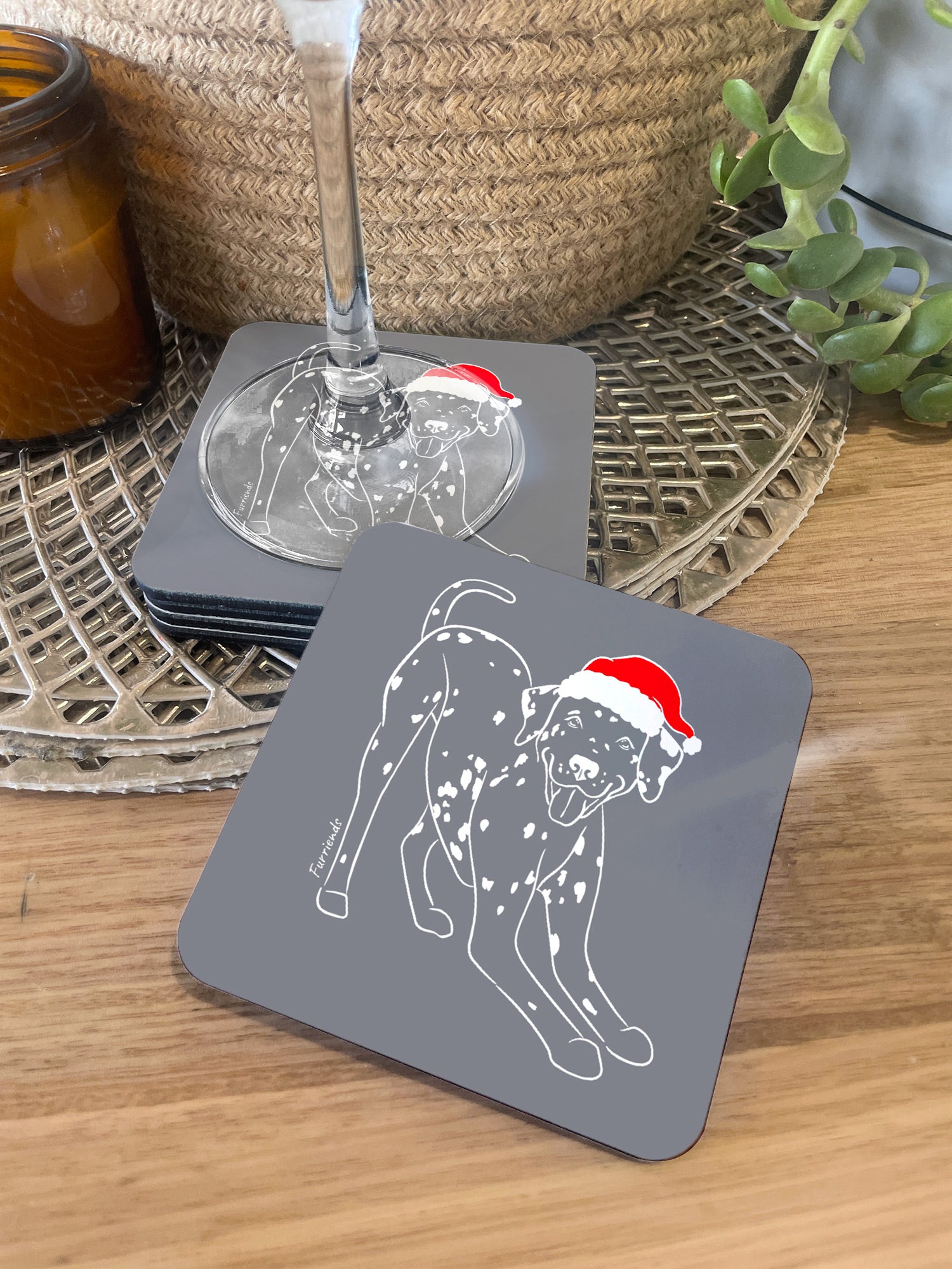 Dalmatian Christmas Edition Coaster