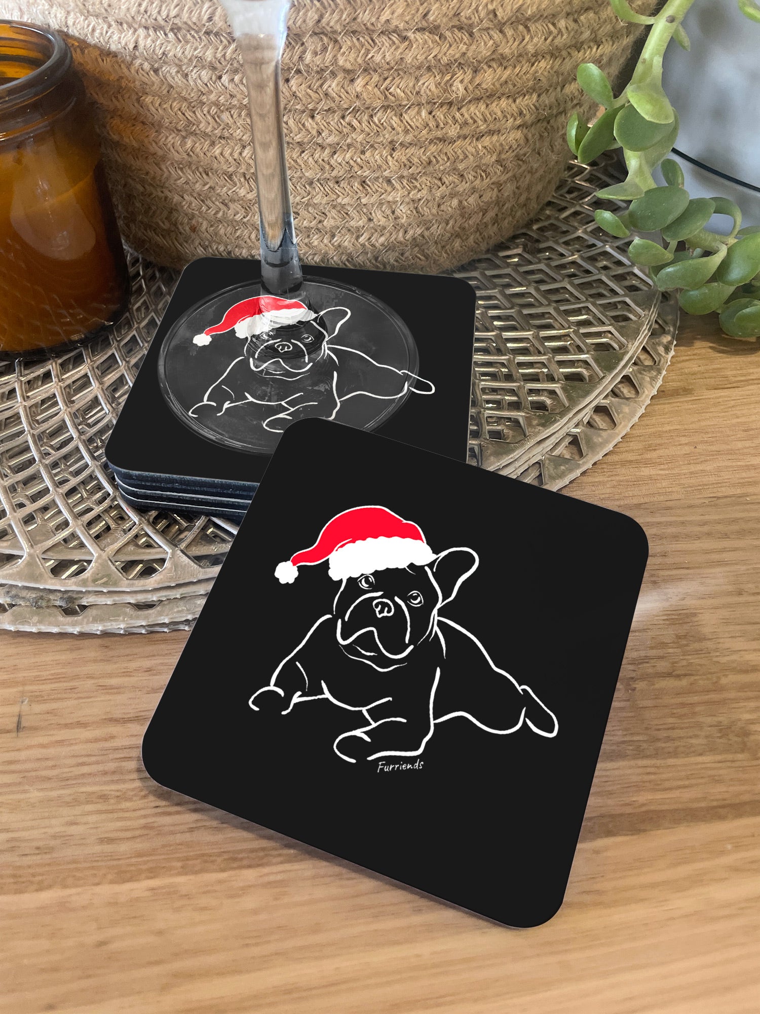 French Bulldog Christmas Edition Coaster