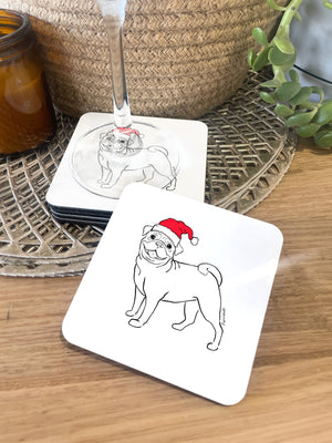 Pug Christmas Edition Coaster