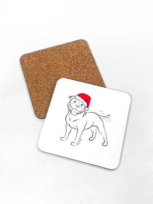 Staffordshire Bull Terrier Christmas Edition Coaster
