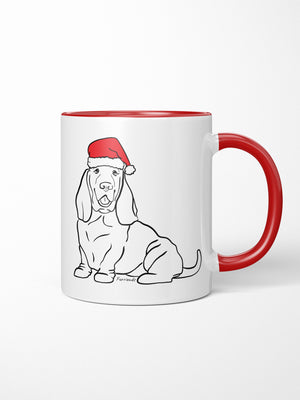 Basset Hound Christmas Edition Ceramic Mug