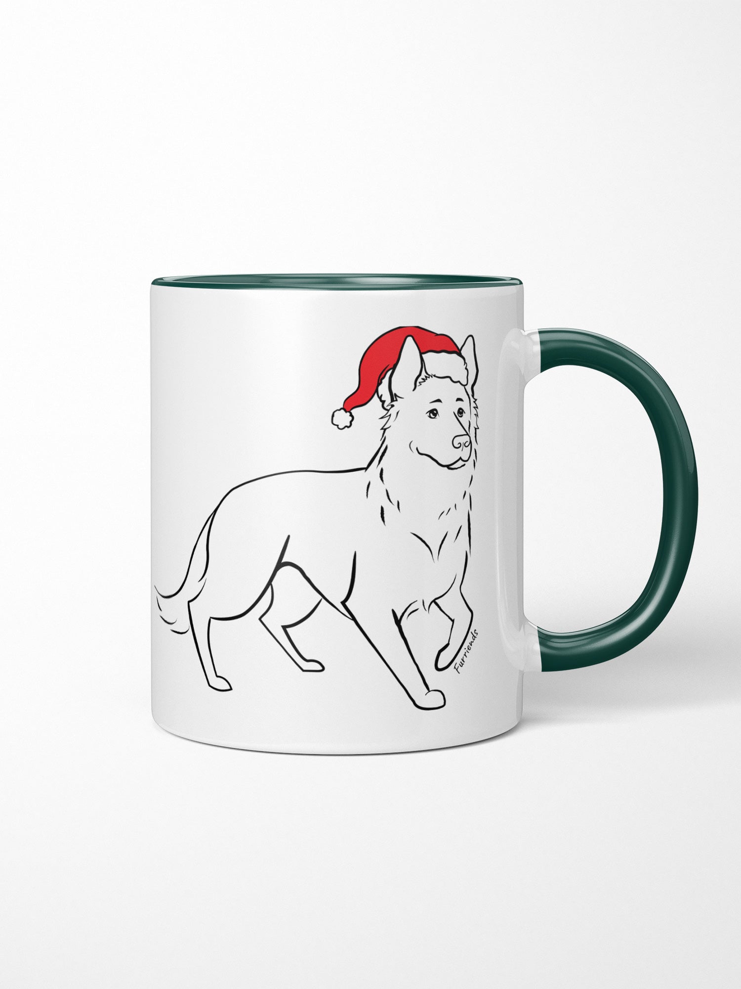 German Shepherd Christmas Edition Ceramic Mug