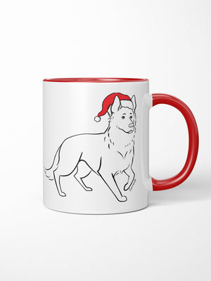 German Shepherd Christmas Edition Ceramic Mug