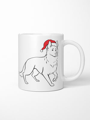German Shepherd Christmas Edition Ceramic Mug