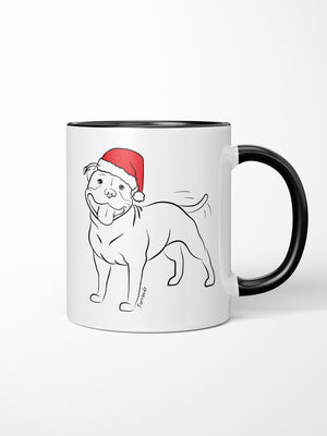 Staffordshire Bull Terrier Christmas Edition Ceramic Mug