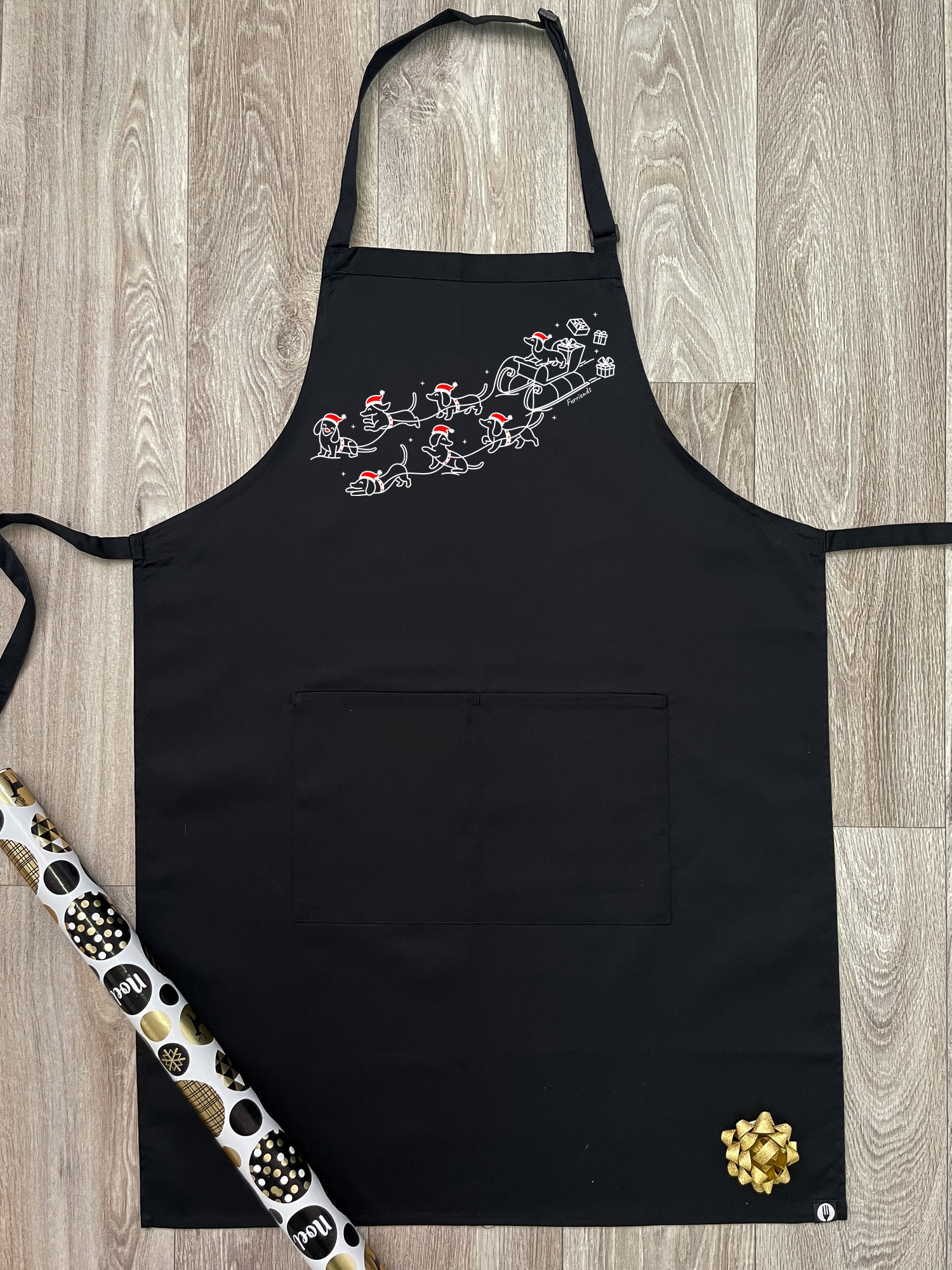 Dachshund Through The Snow Bib Apron