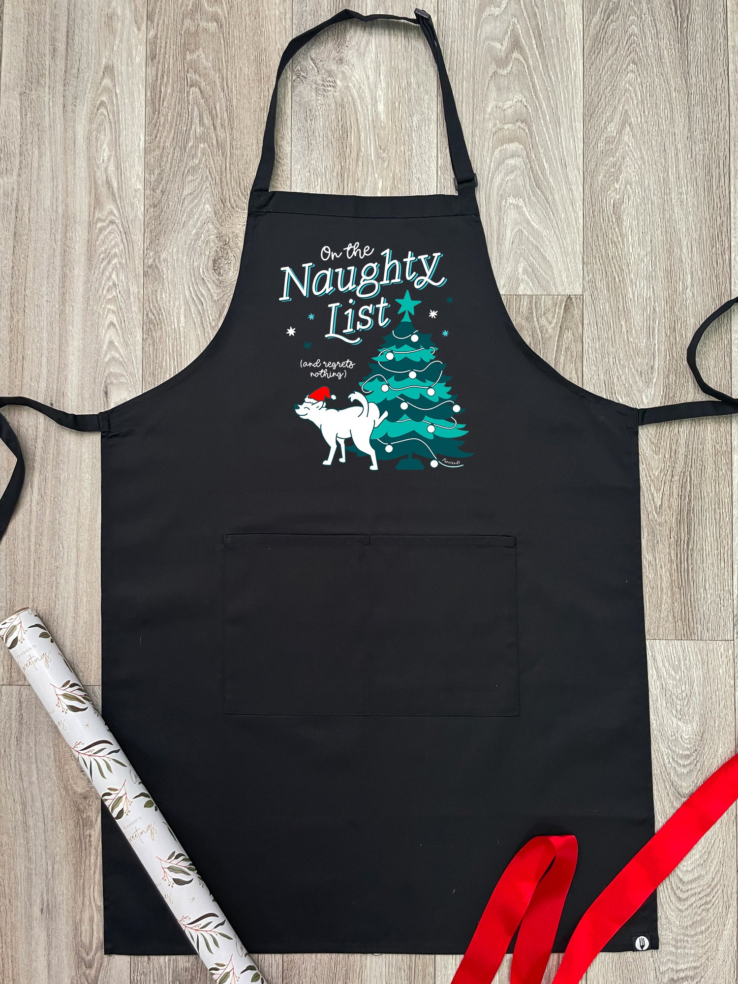 On The Naughty List - Dog Bib Apron