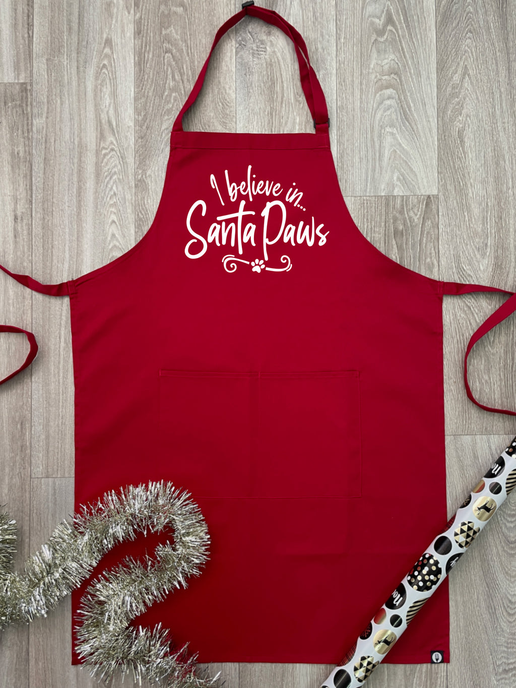 I Believe In Santa Paws Bib Apron