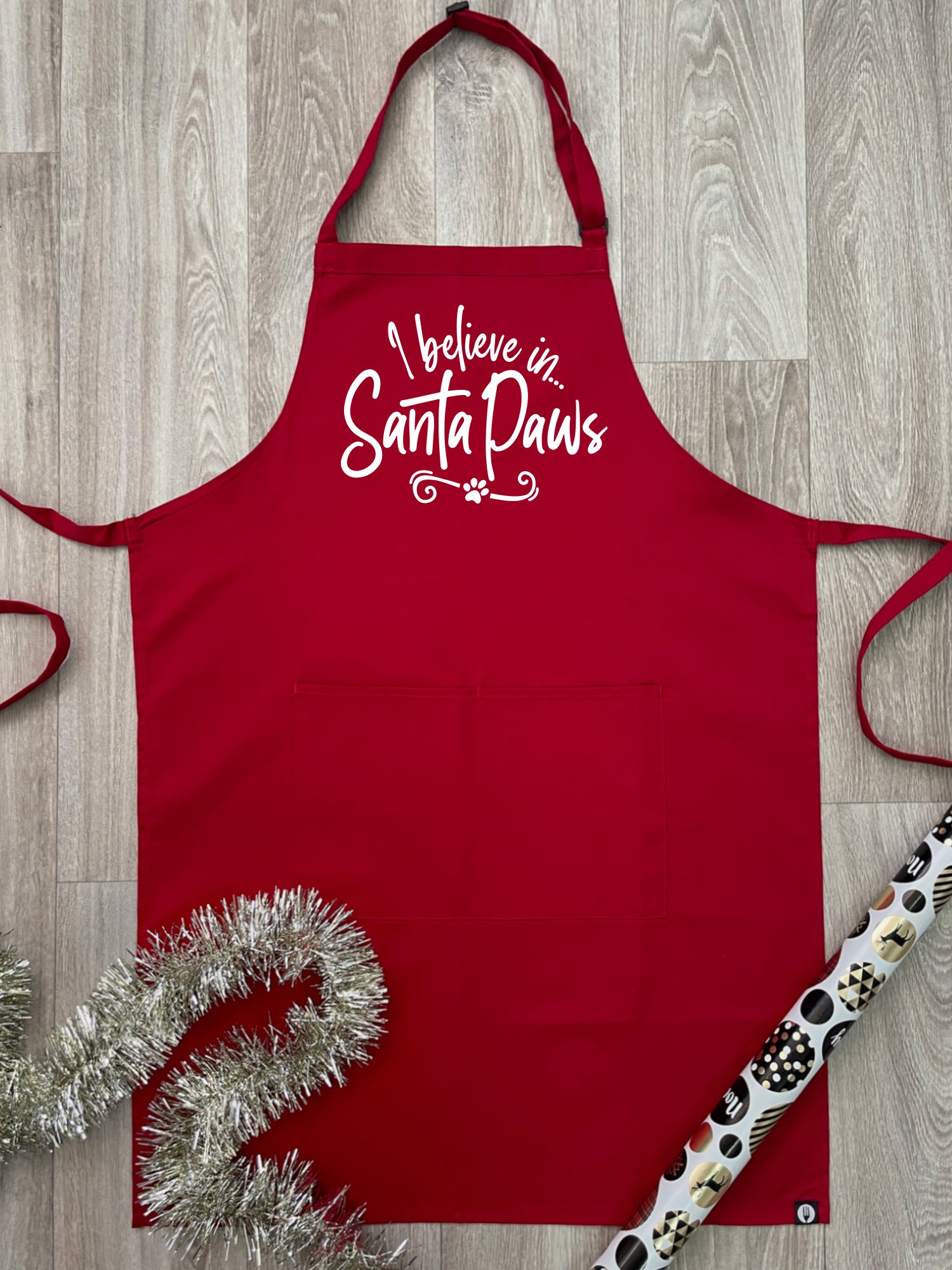 I Believe In Santa Paws Bib Apron