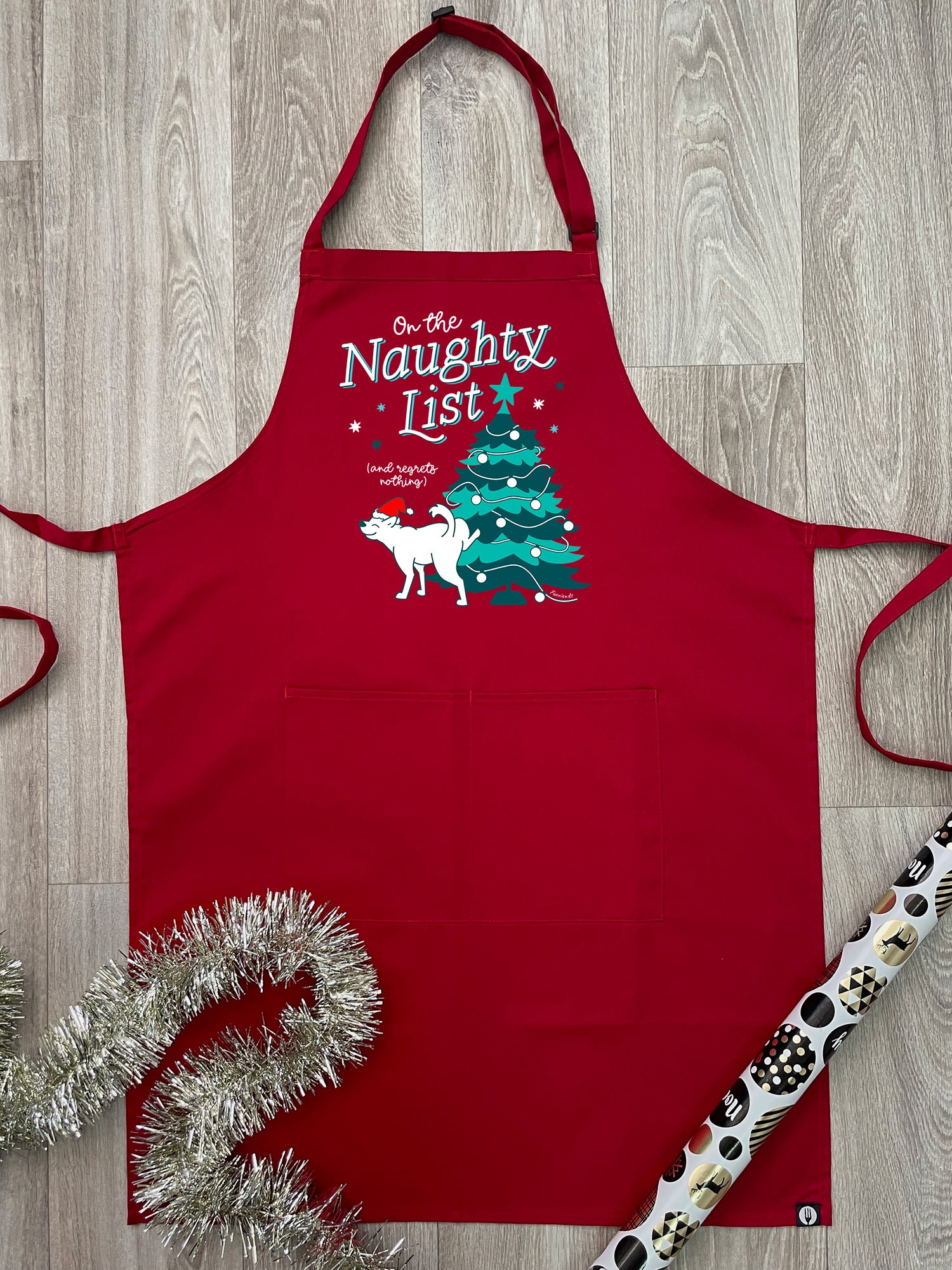 On The Naughty List - Dog Bib Apron