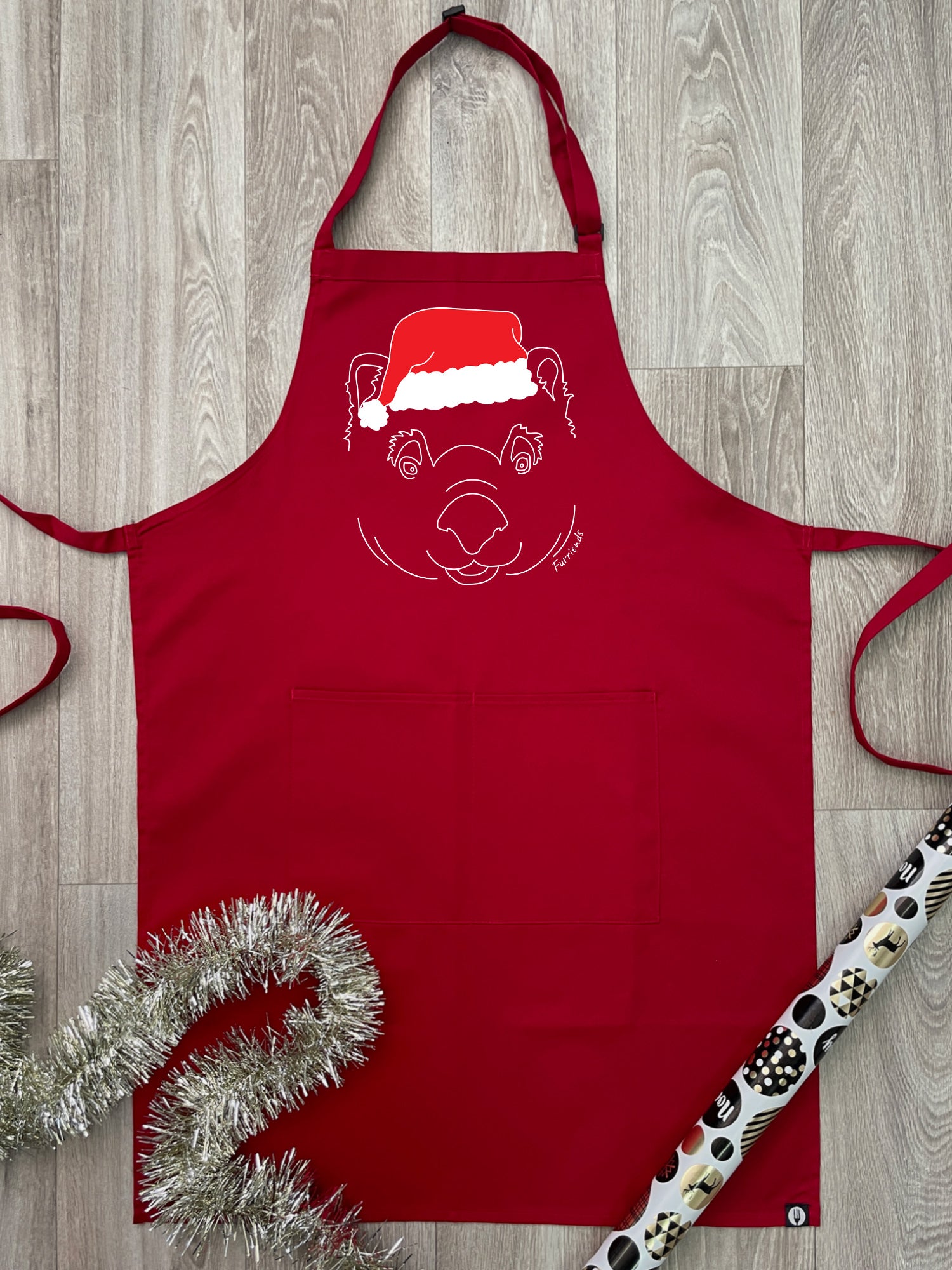 Wombat Christmas Edition Bib Apron