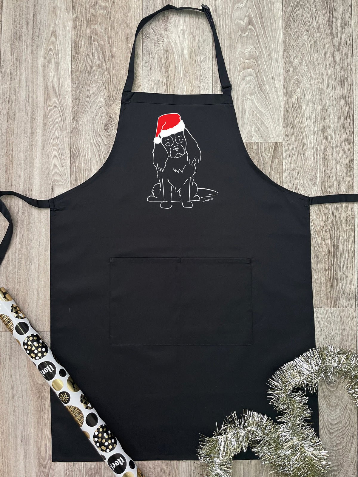 Cavalier King Charles Spaniel Christmas Edition Bib Apron
