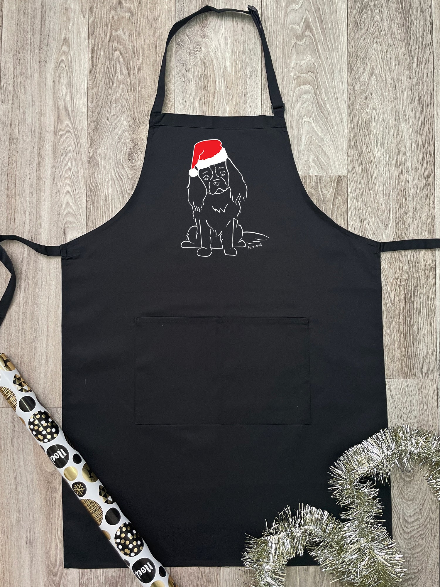 Cavalier King Charles Spaniel Christmas Edition Bib Apron