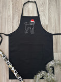 Poodle Christmas Edition Bib Apron
