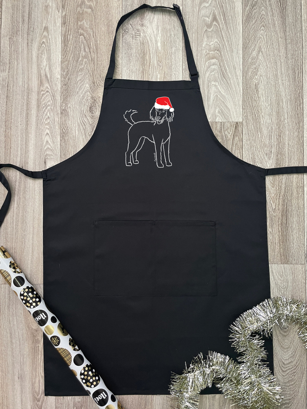 Standard Poodle Christmas Edition Bib Apron