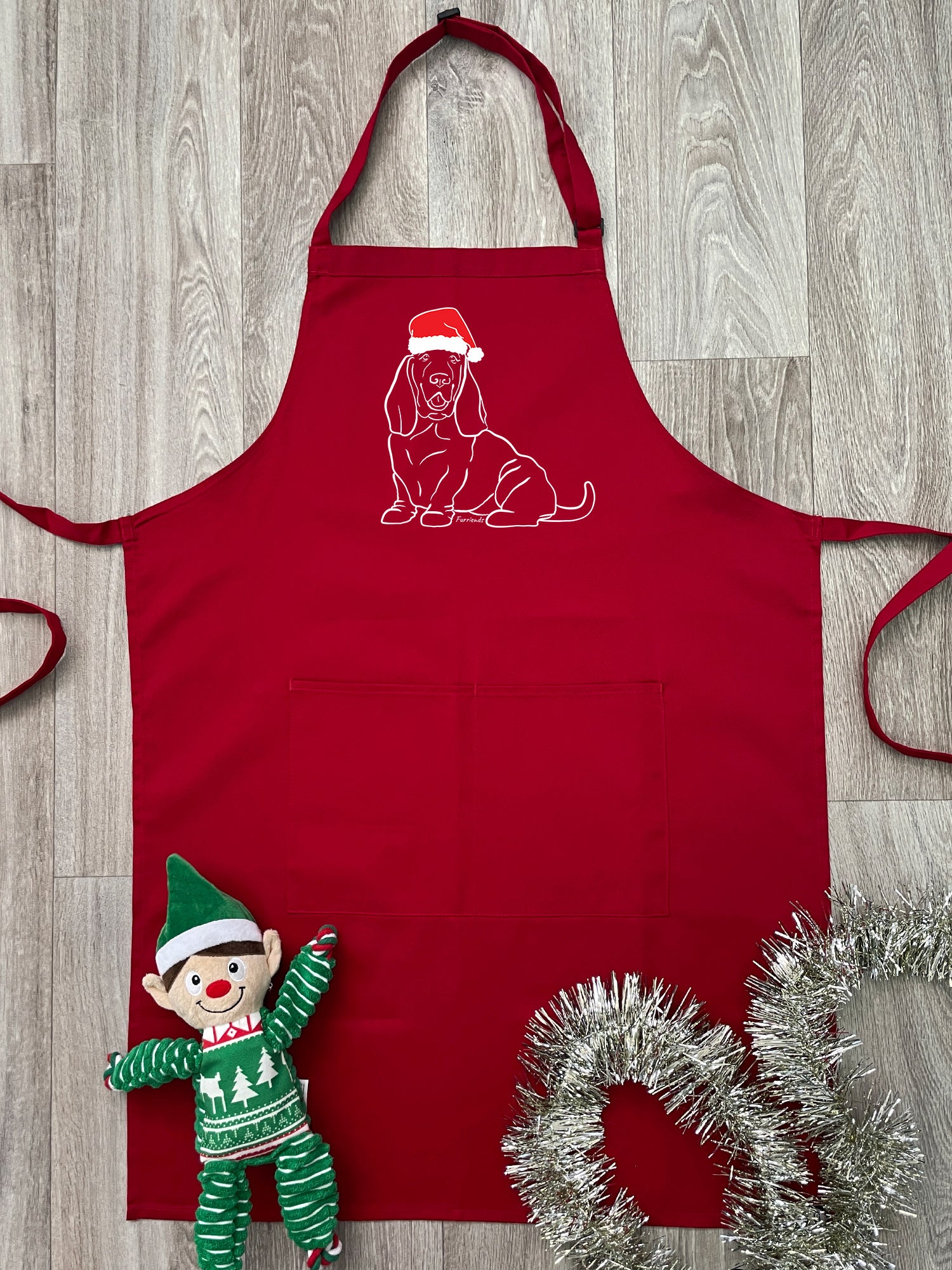 Basset Hound Christmas Edition Bib Apron