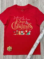 Just A Girl Who Loves Dogs & Christmas Ava Women's Regular Fit Tee