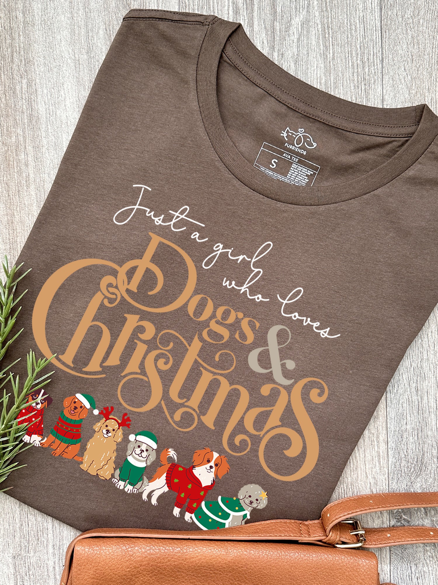 Just A Girl Who Loves Dogs & Christmas Ava Women's Regular Fit Tee