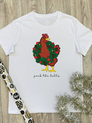 Peck The Halls Ava Women's Regular Fit Tee (SIZE XS and L RED) ***SALE***