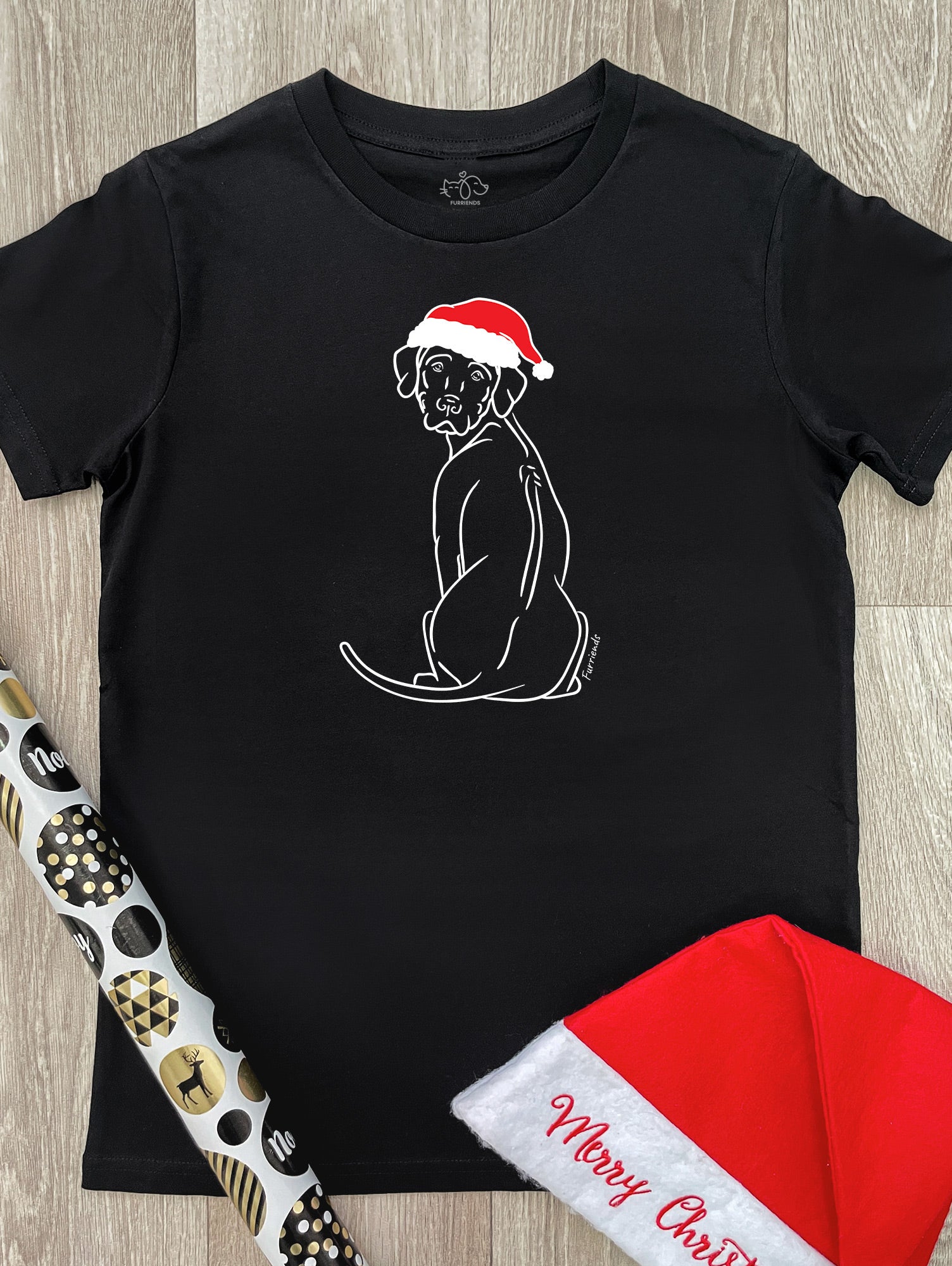 Rhodesian Ridgeback Christmas Edition Kids TShirt | Furriends Australia