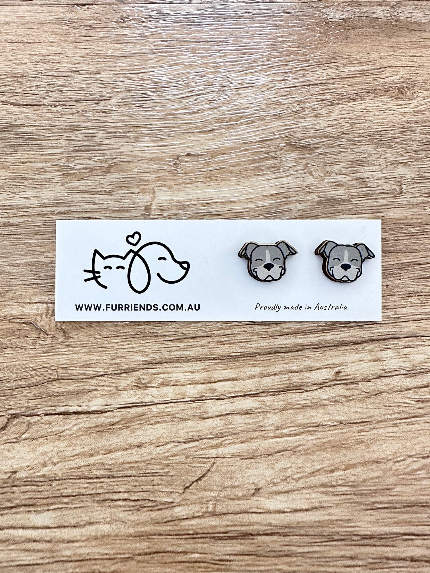 American Staffordshire Terrier ColourPop Stud Earrings