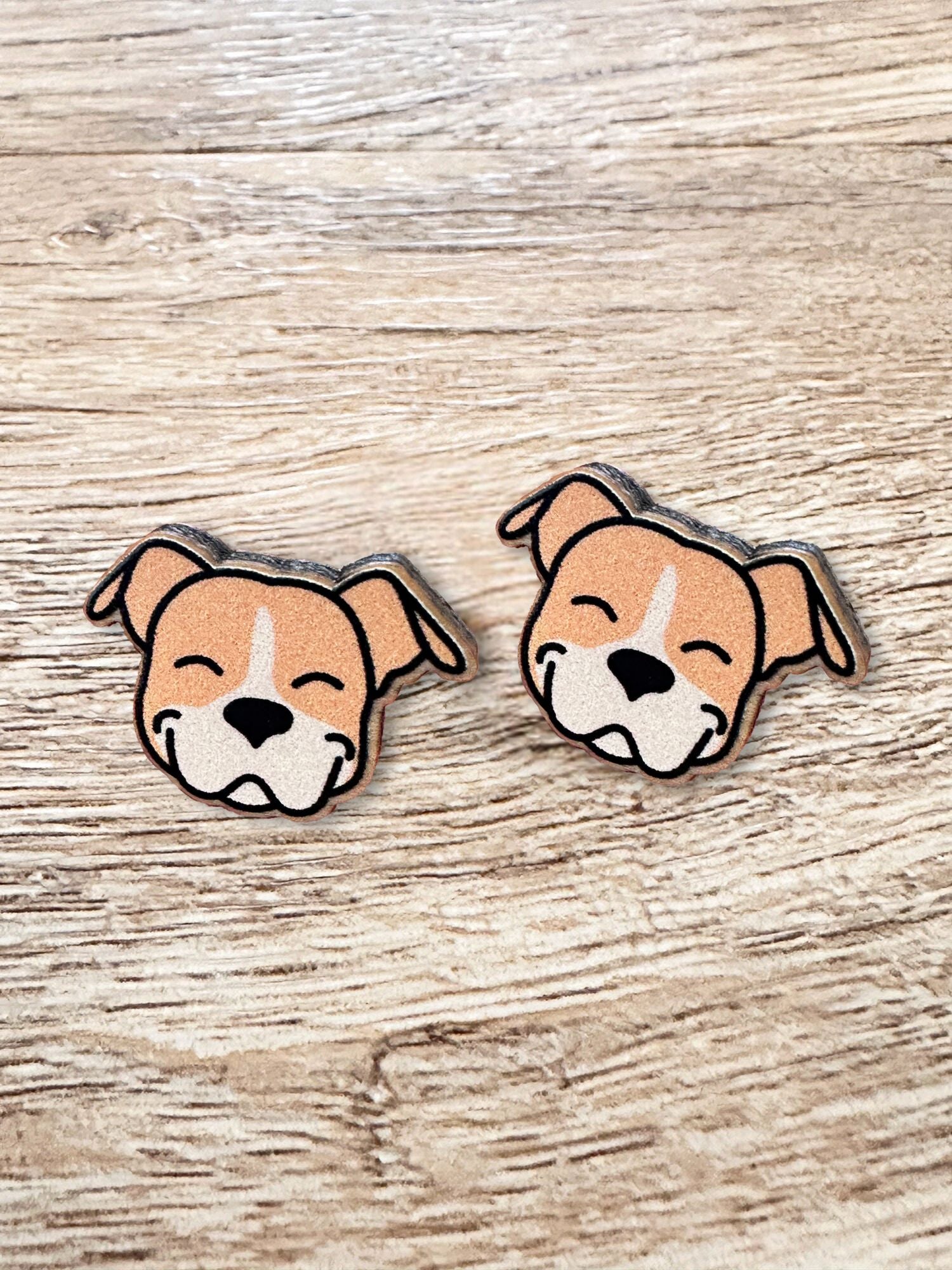American Staffordshire Terrier ColourPop Stud Earrings