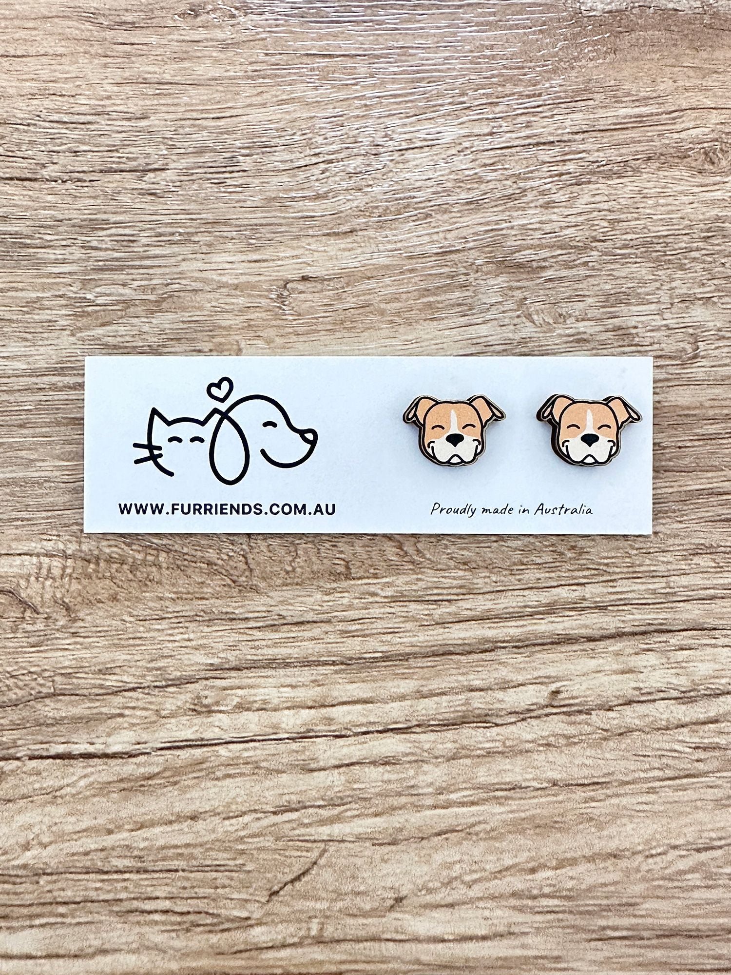 American Staffordshire Terrier ColourPop Stud Earrings