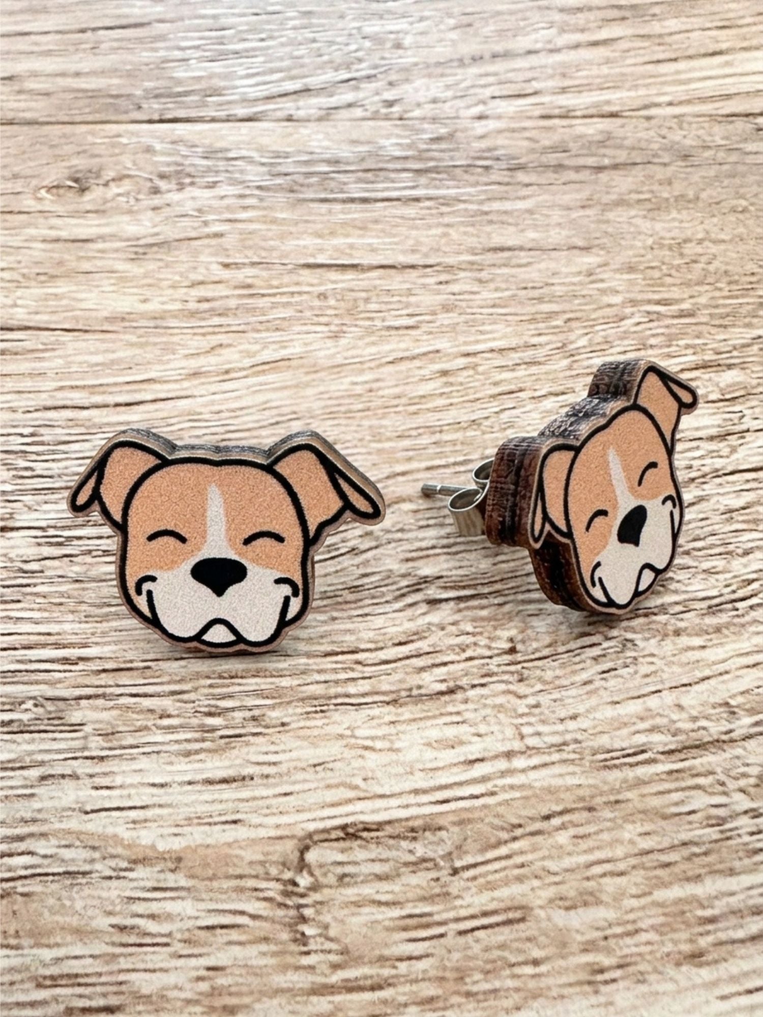 American Staffordshire Terrier ColourPop Stud Earrings