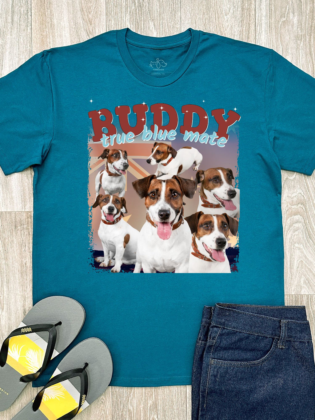 Proudly Aussie Custom Pet Photo Regular Fit Tee