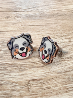 Australian Shepherd ColourPop Stud Earrings